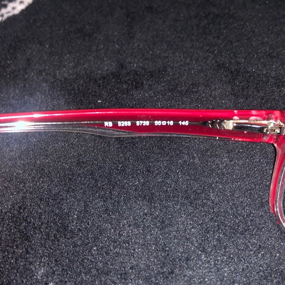 Ray Ban unisex Red/Burgandy Frames Readers Style RB 5268 with case - Picture 4 of 8